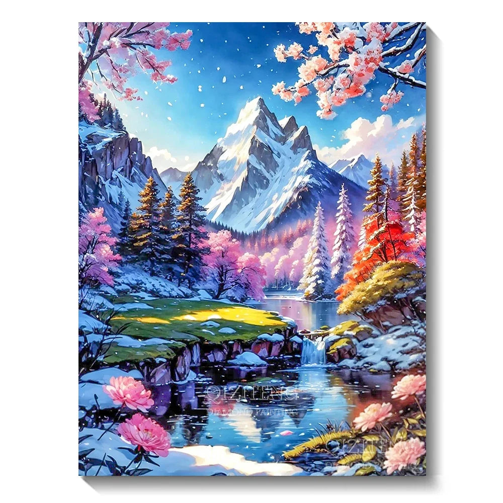 5D Diamond Art Painting Aurora Landscape DIY Mosaic Embroidery Kit