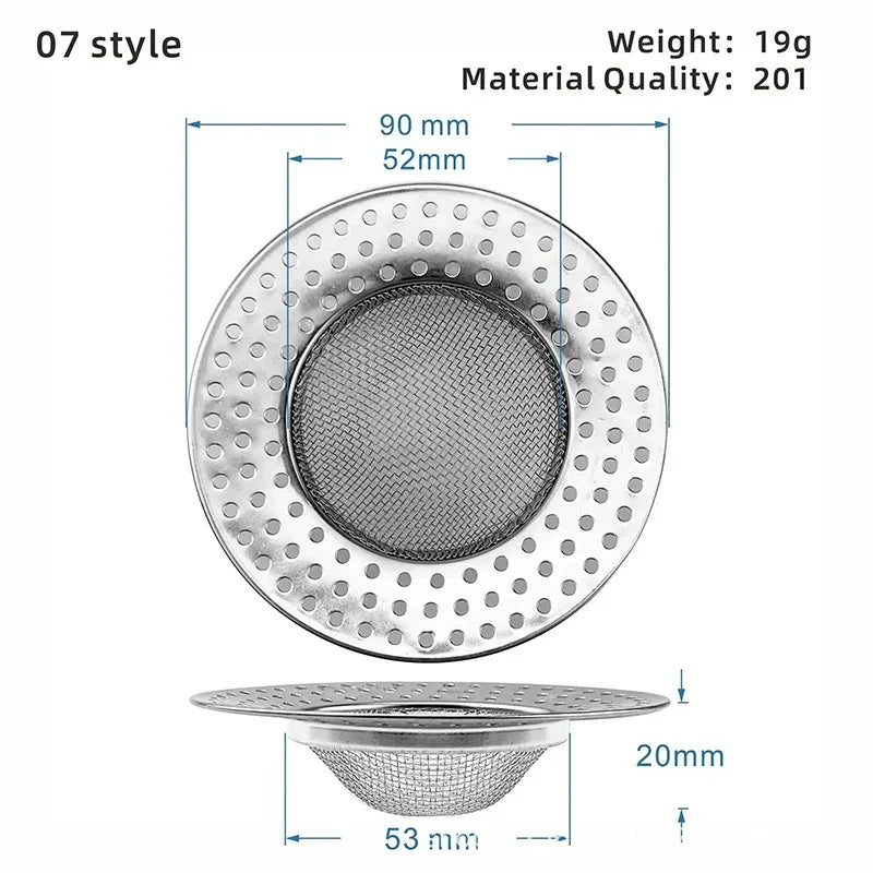 Kitchen Sink Strainer | Stainless Steel Mesh Drain Filter for Sink and Bathroom