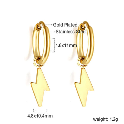 LUXUSTEEL Stainless Steel Cross Hoop Earrings | Colorful Fashion Jewelry for Women