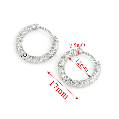 6pcs Stainless Steel Hoop Earrings Set | Hypoallergenic Korean Style Earrings for Women