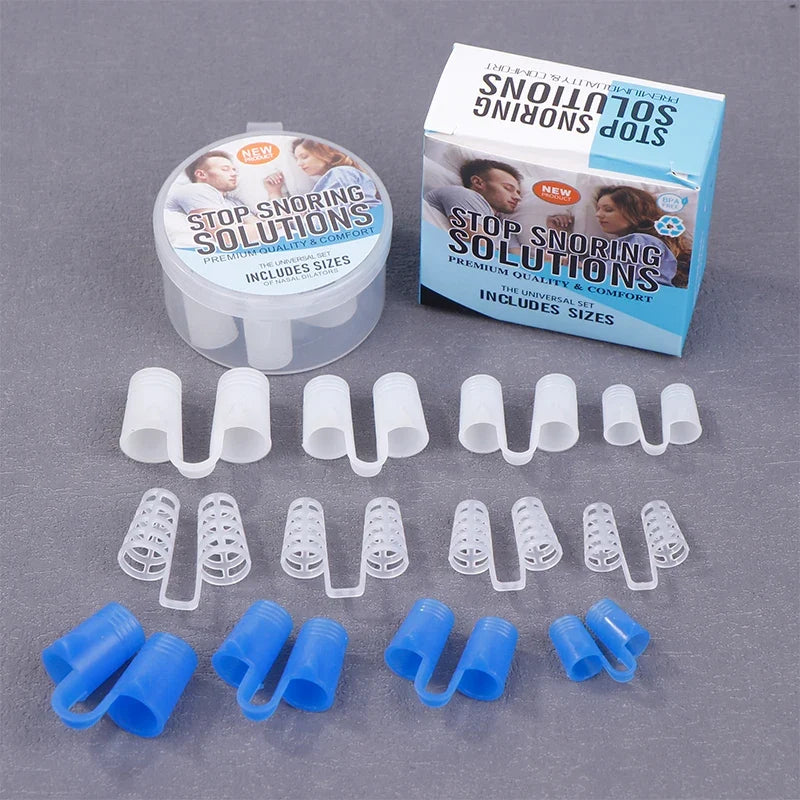 Silicone Anti-Snore Nasal Dilators 4/8Pcs Set | Snoring Nose Clip for Better Sleep