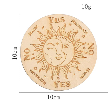 10cm Crystal Grid Wooden Display Board | Laser Engraved Spiritual Decor