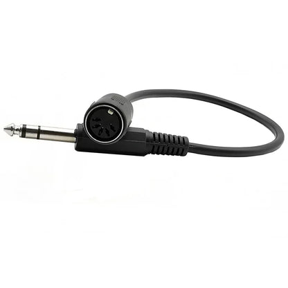 6.35 Audio Plug to MIDI 5-Pin Female Adapter Cable | 0.3M Audio Output
