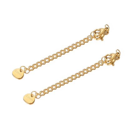 10pcs Stainless Steel Extension Chains with Lobster Clasps | DIY Jewelry Findings