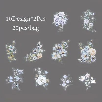 Plant Themed Sticker Pack | 20PCS DIY Decorative Scrapbook Stickers