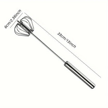 Stainless Steel Semi-Automatic Egg Beater | Manual Cream and Egg Mixer for Baking