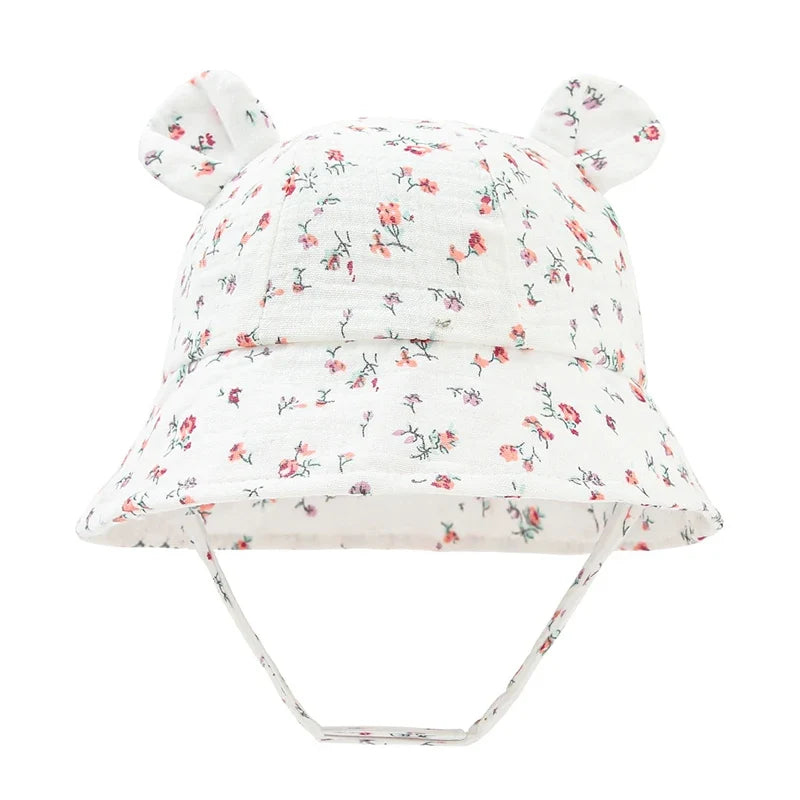 Muslin Baby Sun Hat for Newborn | Cotton Bucket Hat for Infant Summer