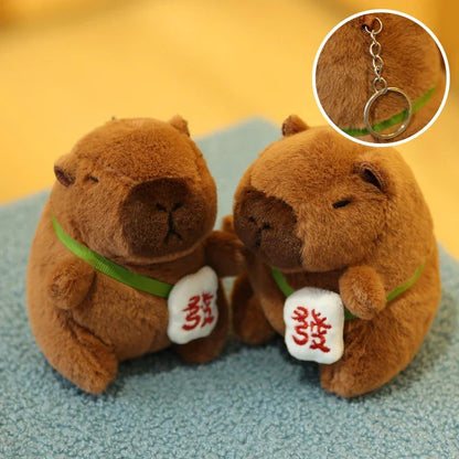 Capybara Plush Keychain | Cartoon Bag Pendant and Car Keyring
