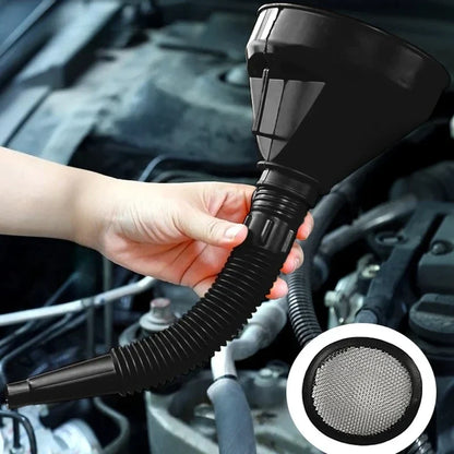 Multi-Functional Flexible Funnel | Spill-Proof Oil Changing Tool for Cars