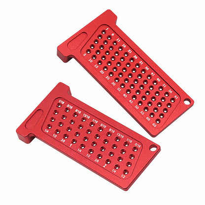 Woodworking Precision Hole Scribe T-Ruler | Aluminum Pocket Cross Calibration Tool for DIY Measuring