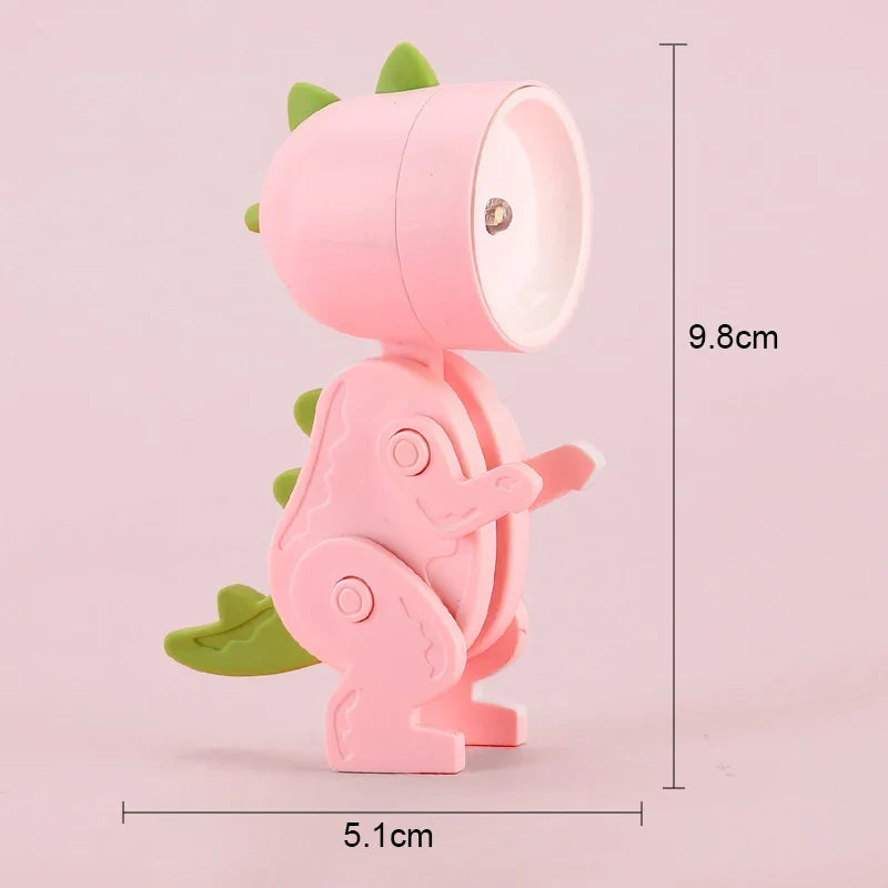 Mini Dinosaur Night Light | Battery-Powered Folding LED Lamp for Kids Bedroom