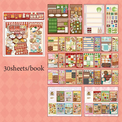 30pcs Daily Life Sticker Book | Organized Journal Supplies