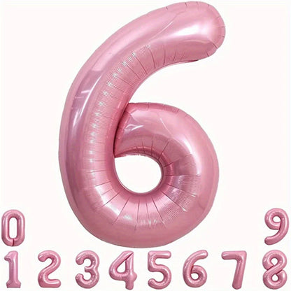 40-Inch Pink Foil Number Balloon | Birthday Party Decoration