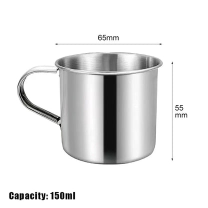 Stainless Steel Coffee Mug | Portable Camping Cup with Handle for Travel and Home