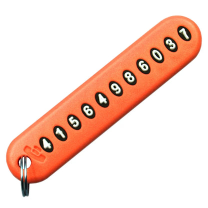 Car Phone Number Keychain | Anti-Lost Key Ring with Number Plate