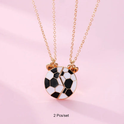 3 Pcs/set Best Friends Pendant Necklace For Woman Magnetic Adjustable Rainbow Daisy Lover Broken Heart Chain BFF Jewelry Gifts