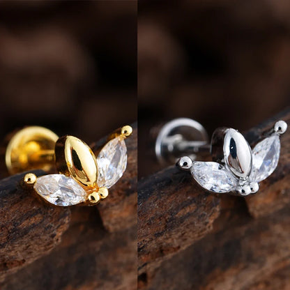 Zircon Star Ear Studs Stainless Steel Cartilage Tragus Helix Piercing | Mixed Style Earrings for Unisex
