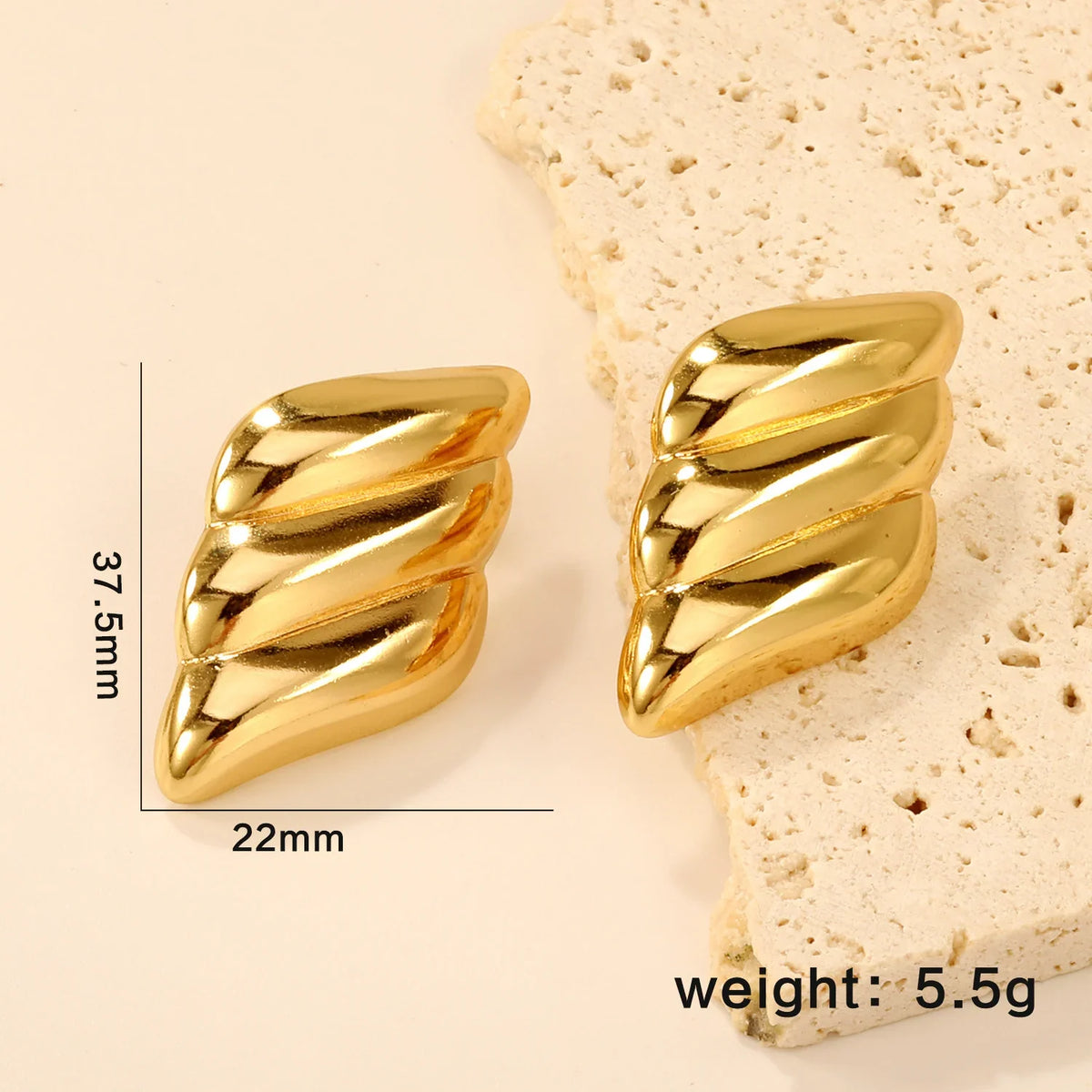 LUXUKISSKIDS Fairy Flower Earrings Stud | Gold-Plated Stainless Steel Piercing Jewelry for Women