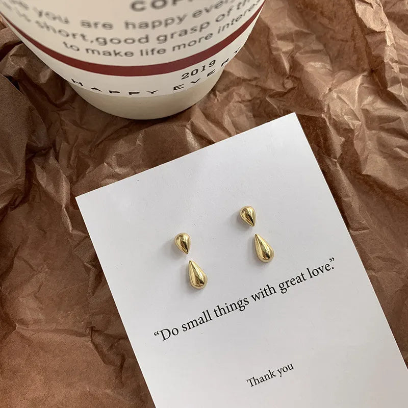 FTCY Water Drop Earrings | Irregular Geometry Claw Stud Earrings for Women