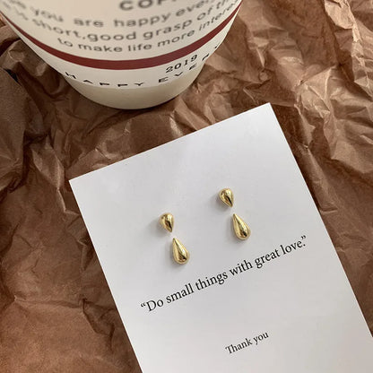 FTCY Water Drop Earrings | Irregular Geometry Claw Stud Earrings for Women