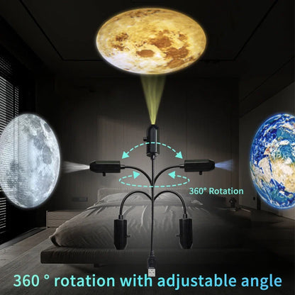 5V USB Projection Lamp with Interchangeable Theme Strips | Indoor Ceiling Decor
