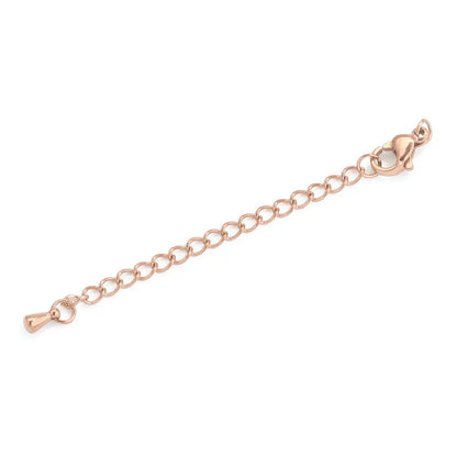 Stainless Steel Extension Tail Chains with Lobster Clasps | 10pcs Jewelry Findings