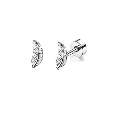Stainless Steel Crystal Stud Earrings Set | Star Heart Butterfly Cartilage Tragus Helix Piercing Jewelry