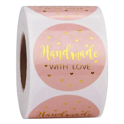 500pcs Handmade With Love Stickers | Baking Label Wedding Party Decoration Envelope Seal