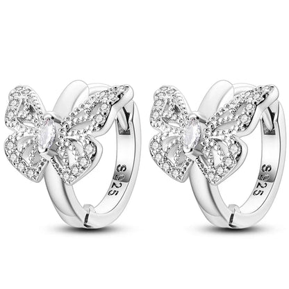 Colorful 925 Sterling Silver Hoop Earrings for Women | Classic Circle Earrings