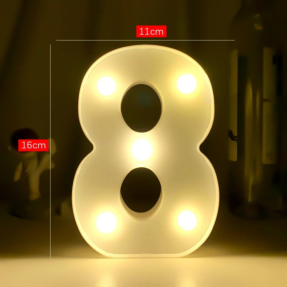 Creative Luminous Letter Night Light | Battery-Powered LED Decor for Parties