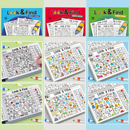 Look and Find Activity Book for Kids | Hidden Objects Coloring Book for Focus and Early Education