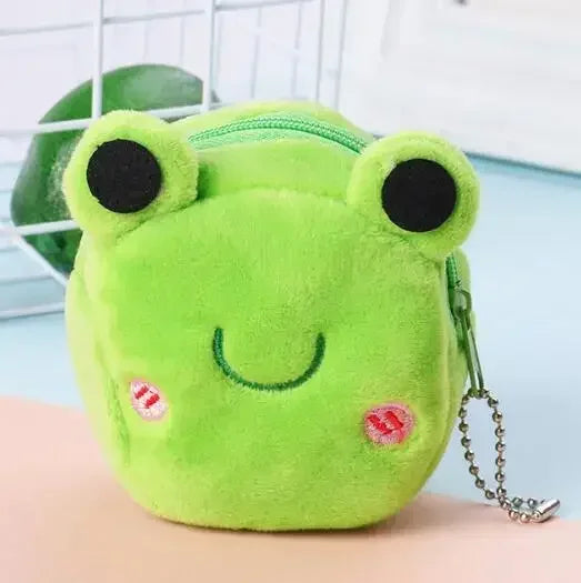 Cute Coin Purse with Keychain | Small Zipper Wallet for Change and Lipstick