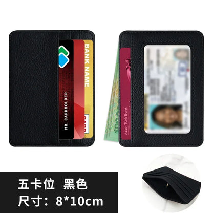 Thin PU Leather Mini Wallet | Slim Bank Credit Card Holder for Men