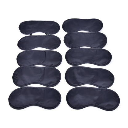 Sleep Eye Mask for Travel | 10 Pack Blackout Blindfold Set