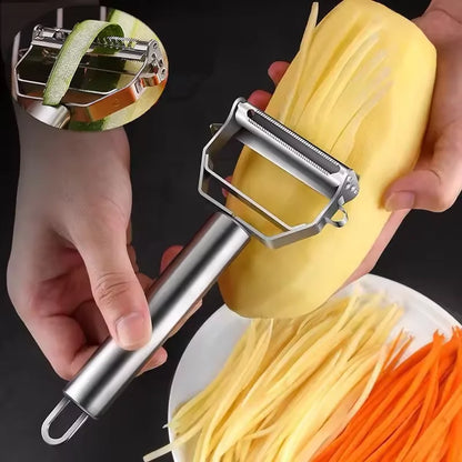 Stainless Steel Double-Head Vegetable Peeler | Multi-Function Kitchen Tool