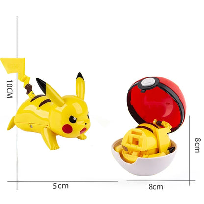 Pokemon Figures Toys Pocket Monsters Ball Model Pikachu Gengar Pokeball Dragonite Snorlax Pokeball Action Figures Toy