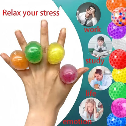 Soft Rubber Squeeze Balls | 5-Pack Stress Relief Grape Ball Set for Sensory Play and Party Favors