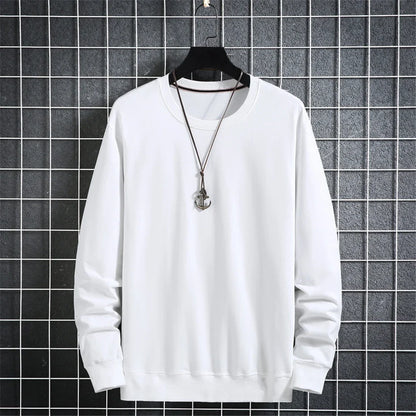 Aflczyu Men’s Tatting Sweatshirt - O-Neck, Full Sleeve, Solid Pattern, Regular Fit, Casual Style, Standard Thickness, Spring & Autumn Wear