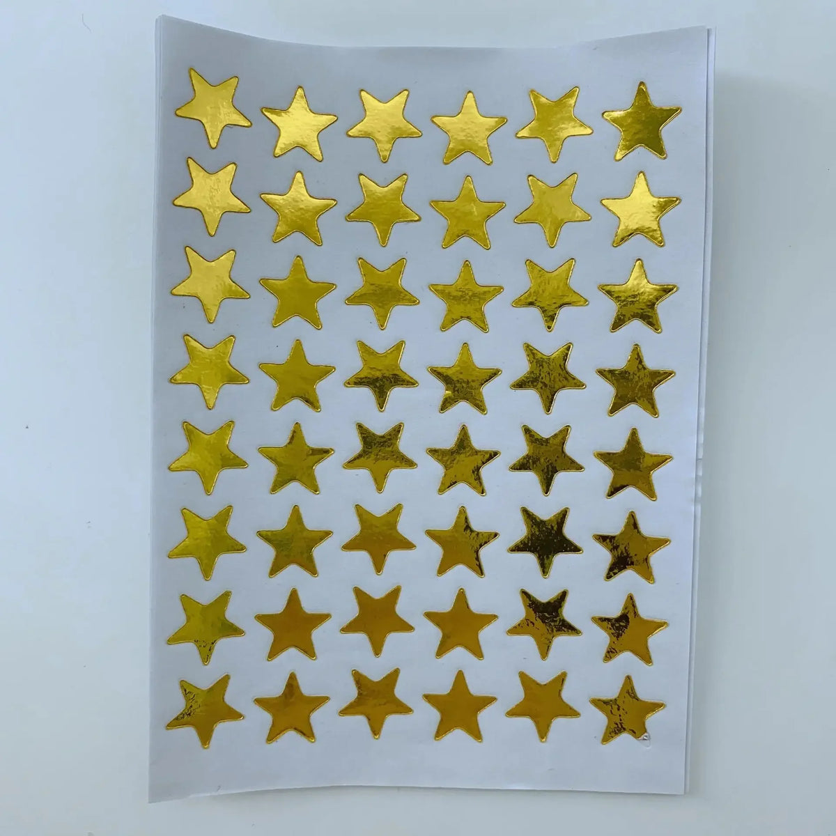 Gold Star Sticker Set for Teachers and Class Rewards | 10 Sheets of Five Pointed Star Stickers