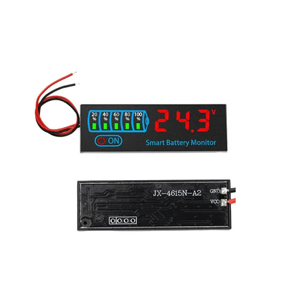 LED Voltage and Battery Capacity Display Board | DC 7-55V Universal Smart Battery Charge Indicator with Low Voltage Alarm