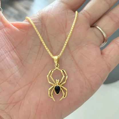 Spider Pendant Necklace | Unisex Punk Animal Jewelry for Hip Hop Style