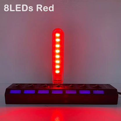 Mini USB LED Desk Lamp | 8 Color Night Light with Eye Protection