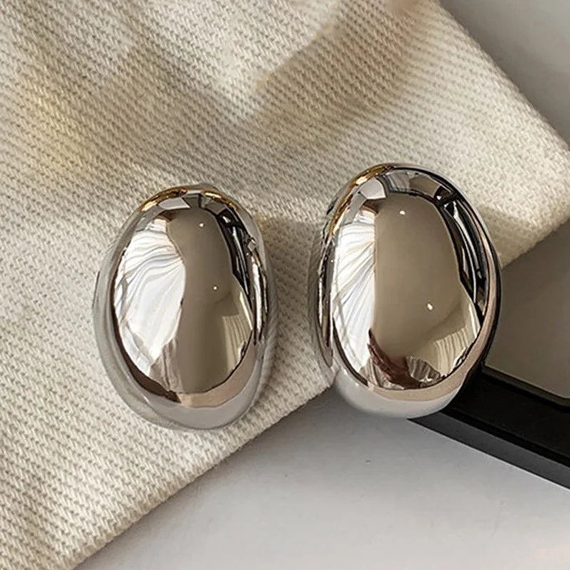 Geometric Metal Hoop Earrings for Women | Trendy Fashion Jewelry Set