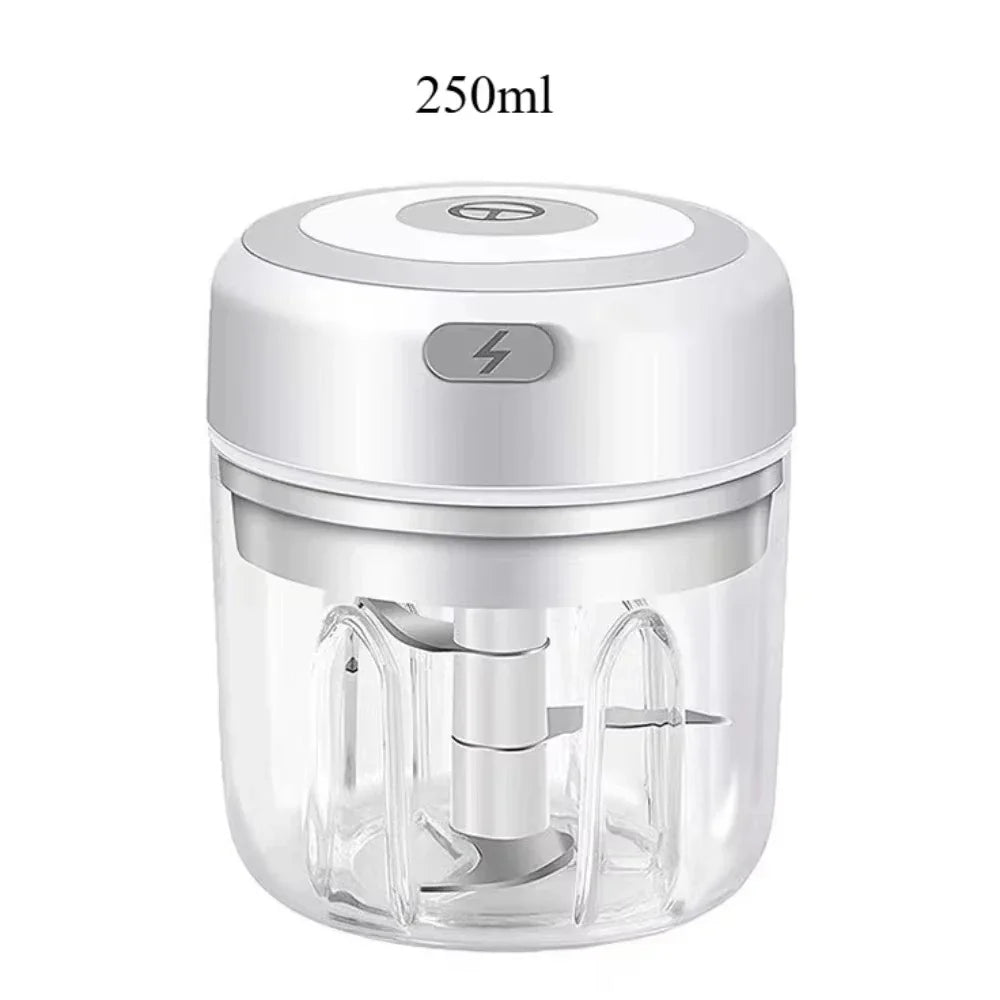 Electric Garlic Mincer 250ML Vegetable Chopper Food Chopper, USB Mini Garlic Mincer, Onion Chopper Portable Small Food Processor