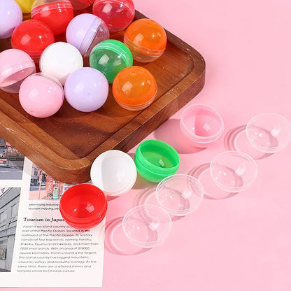 50 Clear Plastic Capsules for Party Favors and Vending Machines | 32mm
