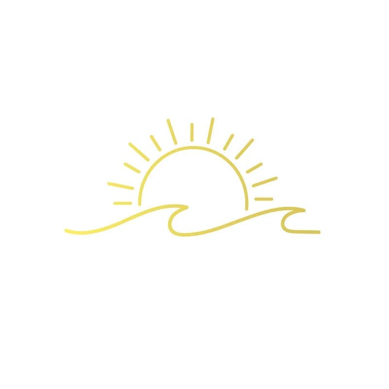 Sunset Over Ocean Scene RV Camper Decal | Beach Sunset Vinyl Sticker for Car Window Laptop Decor