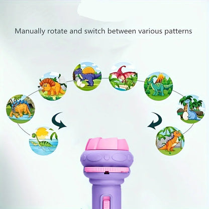 32 Patterns Flashlight Projector Dinosaur Animals Ocean Multi Digital Fruit Multiple Pattern Projection Flashlight Puzzle Toys