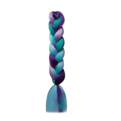 Synthetic Jumbo Braids Hair 24Inch | Ombre Braiding Hair Extensions for Crochet Box Braid Blue Purple