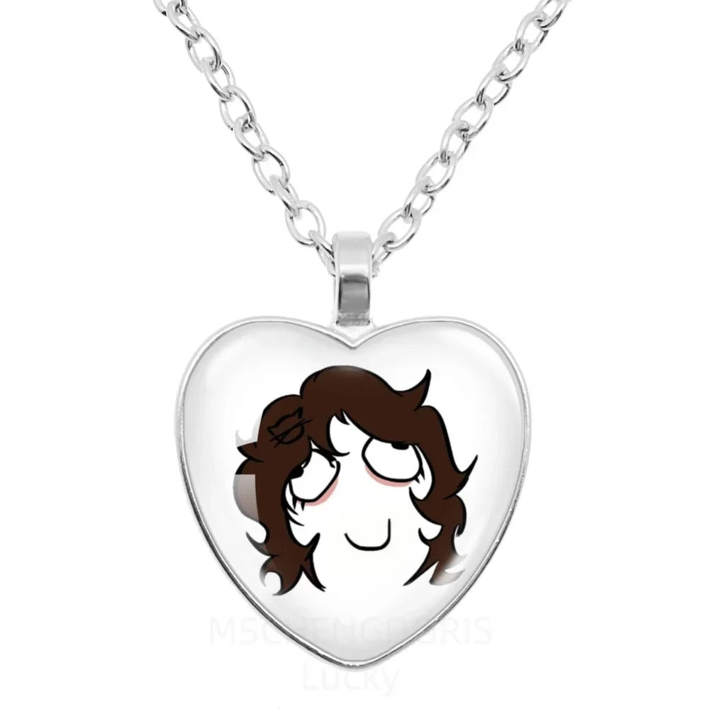 Rage Comic Heart Pendant Necklace | Funny Meme Derp Face Trollface Jewelry Gift