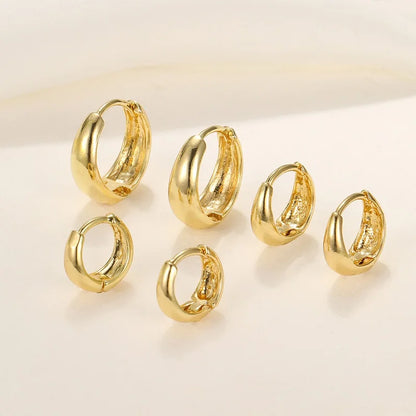3/6Pcs Set Minimalist Gold Huggie Hoop Earrings | Trendy Metal Circle Earrings for Women and Men